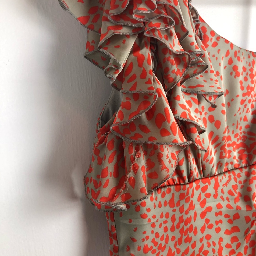 Teeze Me Mini Dress Silver Orange Sexy Juniors 5 M - Picture 5 of 11